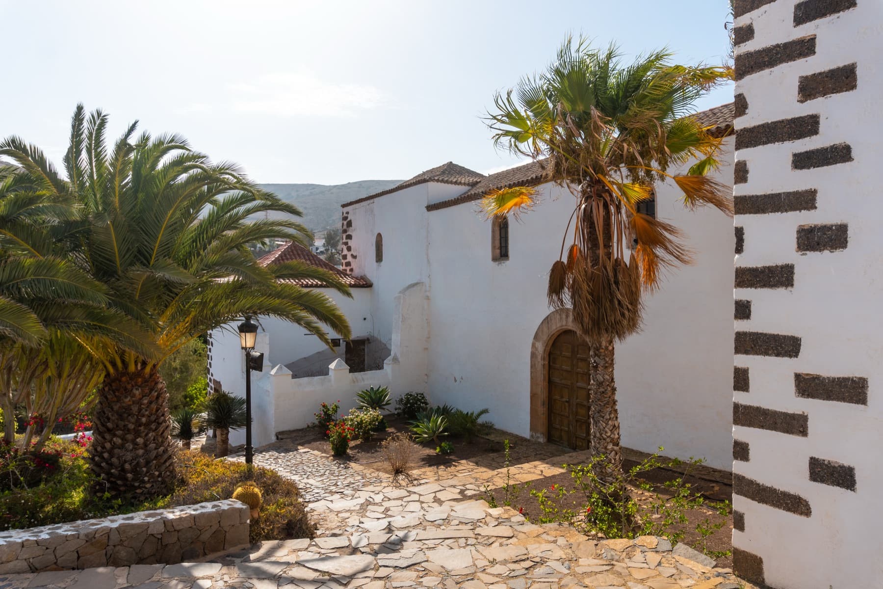 Coastal village street in Fuerteventura, a base for digital nomads